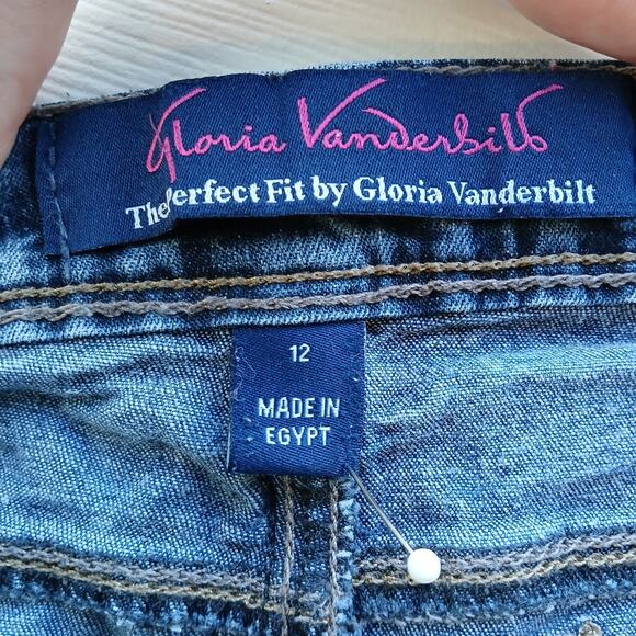 Gloria Vanderbilt Linda Perfect Fit Jeans 12 dark wash blue mid rise bootcut - Picture 5 of 12